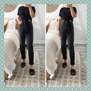 Topshop Black Mom Jeans